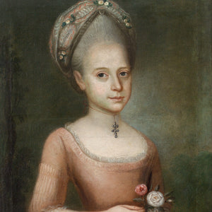 18th-Century French School, Portrait Of A Lady With Roses
