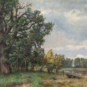 Rudolf Bissen, Autumnal Landscape With Lake