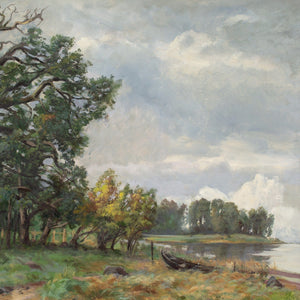 Rudolf Bissen, Autumnal Landscape With Lake