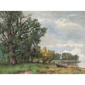 Rudolf Bissen, Autumnal Landscape With Lake