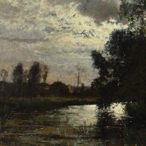 Oscar Torna, River Landscape, Grez-Sur-Loing, Nocturne