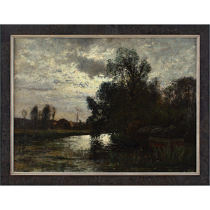 Oscar Torna, River Landscape, Grez-Sur-Loing, Nocturne