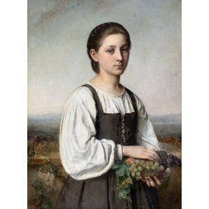 Sophie Ribbing, Portrait Of An Italian Girl Holding A Basket Of Grapes