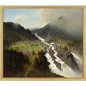 Axel Nordgren, Alpine Landscape With Waterfall