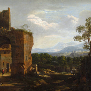 Willem Van Bemmel (Attributed), Italianate Capriccio With Ruins & Travellers