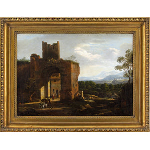 Willem Van Bemmel (Attributed), Italianate Capriccio With Ruins & Travellers