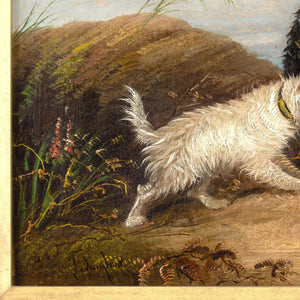 Edgar Armfield (Attributed), Two Terriers Rabbiting