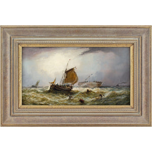 Edwin Hayes (Circle), Wrecked Frigate, Lifeboat & Storm