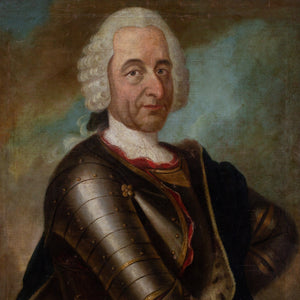 Mid-18th-Century German School, Portrait Of An Aristocrat In Armour