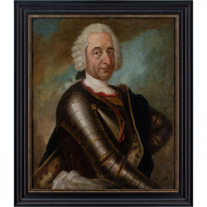 Mid-18th-Century German School, Portrait Of An Aristocrat In Armour