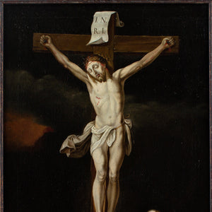 Early 18th-Century Flemish School, Christ On The Cross With Mary Magdalene