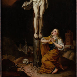 Early 18th-Century Flemish School, Christ On The Cross With Mary Magdalene