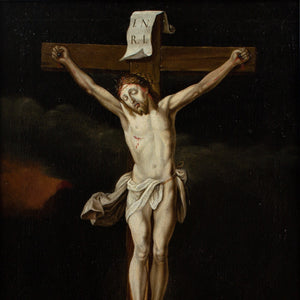 Early 18th-Century Flemish School, Christ On The Cross With Mary Magdalene