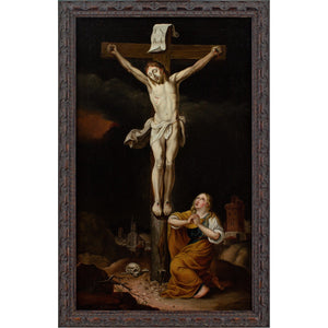 Early 18th-Century Flemish School, Christ On The Cross With Mary Magdalene