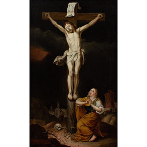 Early 18th-Century Flemish School, Christ On The Cross With Mary Magdalene