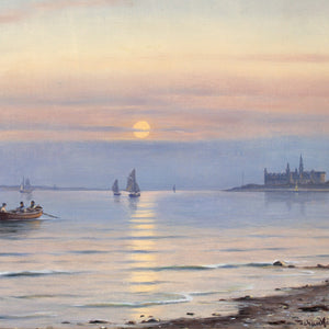 Johan Neumann, Seascape With A View To Kronborg Castle