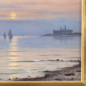 Johan Neumann, Seascape With A View To Kronborg Castle