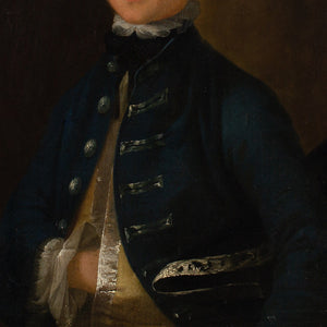 Mid-18th-Century English School, Portrait Of A Young Gentleman Holding A Tricorn