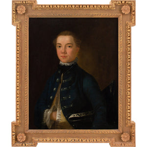 Mid-18th-Century English School, Portrait Of A Young Gentleman Holding A Tricorn