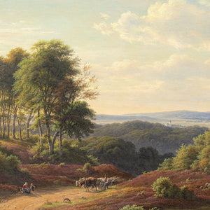 Frederik Christian Kiærskou, Picturesque Landscape With Farmer Driving Oxon