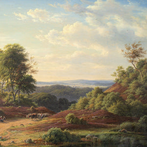 Frederik Christian Kiærskou, Picturesque Landscape With Farmer Driving Oxon