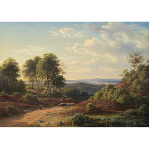 Frederik Christian Kiærskou, Picturesque Landscape With Farmer Driving Oxon