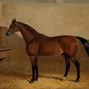 Early 20th-Century English School, Portrait Of Laughing Stock, A Bay Racehorse