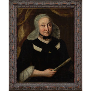 Mid-18th-Century French School, Portrait Of A Lady With A Fan