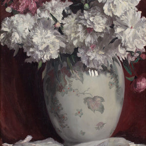 Karl Hayd, Still Life With Peonies & Vase