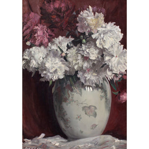 Karl Hayd, Still Life With Peonies & Vase