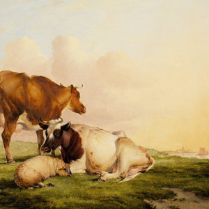 Thomas Sidney Cooper RA, Livestock In A Landscape With River Beyond