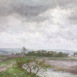 John Falconar Slater, River Landscape With Town