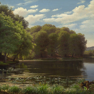 Eiler Rasmussen Eilersen, Idyllic Landscape With Forest & Lake