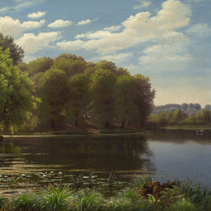 Eiler Rasmussen Eilersen, Idyllic Landscape With Forest & Lake