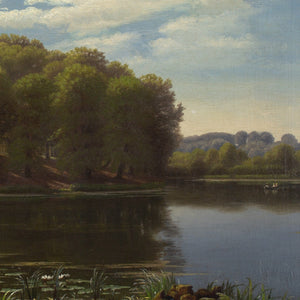 Eiler Rasmussen Eilersen, Idyllic Landscape With Forest & Lake