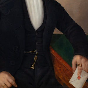 Anton Benno Zottmayr, Portrait Of A Gentleman With A Letter