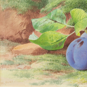 William Henry Hunt (Follower), Still Life With Plums