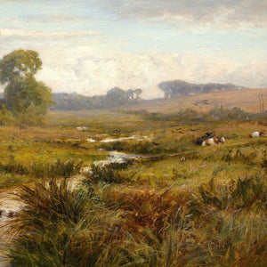 William Samuel Jay RBA, Landscape With Stream & Cattle