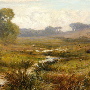 William Samuel Jay RBA, Landscape With Stream & Cattle