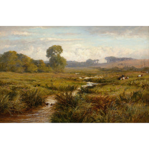 William Samuel Jay RBA, Landscape With Stream & Cattle