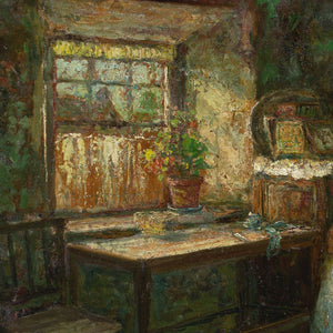 John Falconar Slater, Interior With Woman Reading