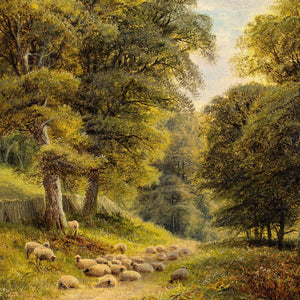 Alfred Augustus Glendening, Landscape With Woodland Track & Sheep