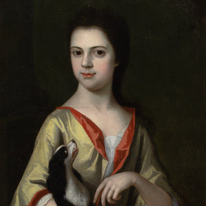 Charles D’Agar (Circle), Portrait Of A Young Lady With A Spaniel