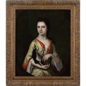 Charles D’Agar (Circle), Portrait Of A Young Lady With A Spaniel