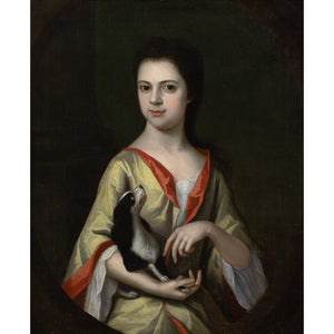 Charles D’Agar (Circle), Portrait Of A Young Lady With A Spaniel