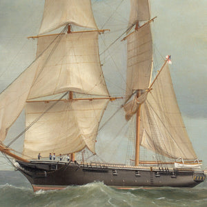 Tommaso De Simone, HM Brig Nautilus Exercising In The Channel Near The Eddystone Lighthouse