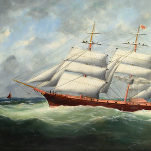 Édouard Adam, The Iron Barque Polestar In Full Sail