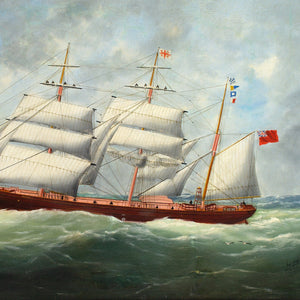Édouard Adam, The Iron Barque Polestar In Full Sail
