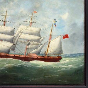 Édouard Adam, The Iron Barque Polestar In Full Sail
