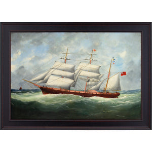 Édouard Adam, The Iron Barque Polestar In Full Sail